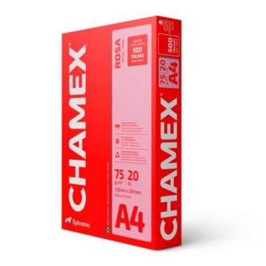 Imagem de Papel sulfite A4 75g Rosa 210x297 com 500 folhas Colors - Chamex