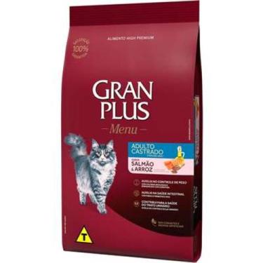 Imagem de Ração GranPlus Menu Salmão e Arroz para Gatos Castrados Adultos - 3Kg