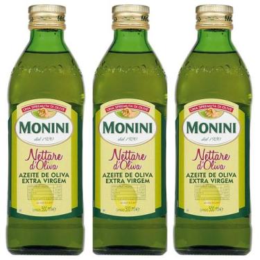 Imagem de Kit 3 Azeite de Oliva Italiano Monini Extra Virgem 500ml