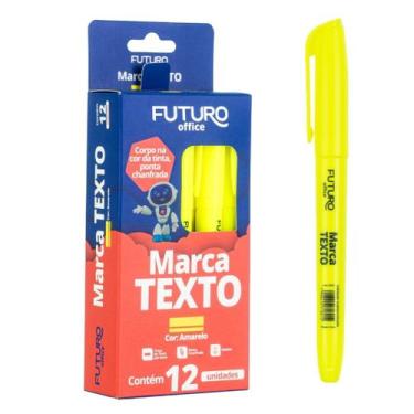Imagem de Caixa Com 12 Unidades Caneta Marca Texto Colorida Para Papelaria Escol