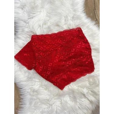 Imagem de Cropped de Renda de um Ombro Só - H&C modas, Vermelho