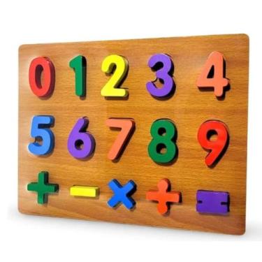 Imagem de Didático Infantil Aprenda Brincando Cores E Números com 16 Peças DM TO