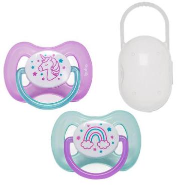 Imagem de Kit 2 Chupetas Buba Comfort Tam2 Noturna Unicórnio 1 Capa