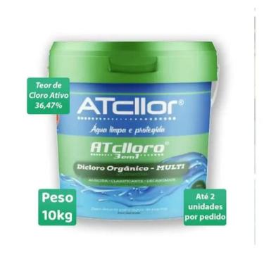 Imagem de Cloro de Piscinas Limper Atcllor Multi Ação 3 em 1 Balde 10kg - AD Pis