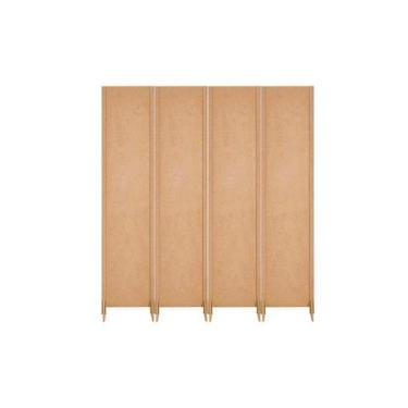 Imagem de 4 Biombo Slim Reto Com Pés Folha Painel Mdf Cru Divisor Divisória Sepa