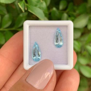 Imagem de Água Marinha Azul Gota Par 2,37ct - ENE2ESE