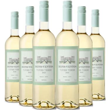 Imagem de Kit 6 Garrafas Vinho Verde Bons Ventos Branco 750ml