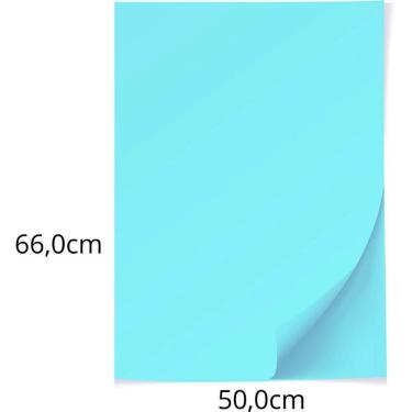 Imagem de Papel Cartolina Scrity Azul Escolar 50x66cm 140G Pacote com 100 Folhas Azul