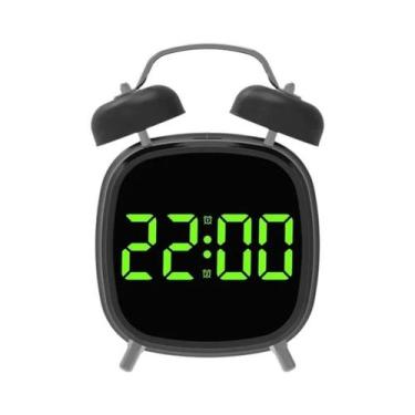 Imagem de Despertador Super Alto Com Controle De Voz E Campainha Dupla Para Dorm