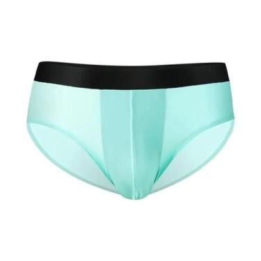 Imagem de Cuecas Boxer Masculinas De Verão Em Seda Gelada Respirável Com Grafeno