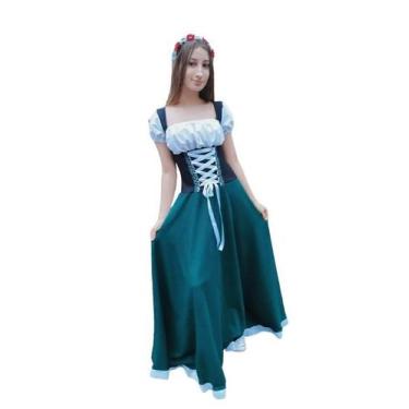 Imagem de Vestido Alemã saia longa rustico verde oktoberfest exclusivo - Princes