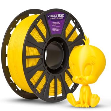Imagem de Filamento PLA Velvet High Speed 1Kg 1,75mm Efeito Aveludado Impressora 3D FDM Voolt3D (Amarelo Velvet)