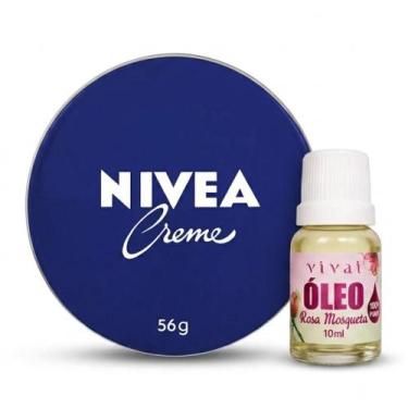 Imagem de Kit Nivea Lata 56g + Óleo Rosa Mosqueta Vivai