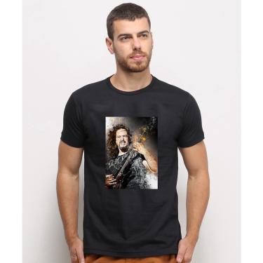 Imagem de Camiseta masculina Preta algodao Guitarrista John Petrucci Famoso