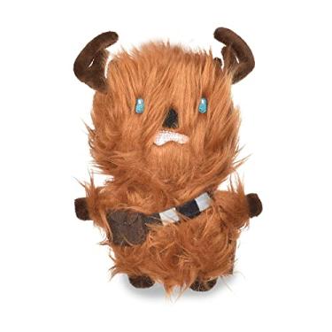 Imagem de Star Wars Brinquedo de mastigar para cães Chewbacca para feriados | Brinquedo de mastigar para cães Chewbacca com renas | Brinquedo de pelúcia para cães de Star Wars | Brinquedo pequeno de 15 cm