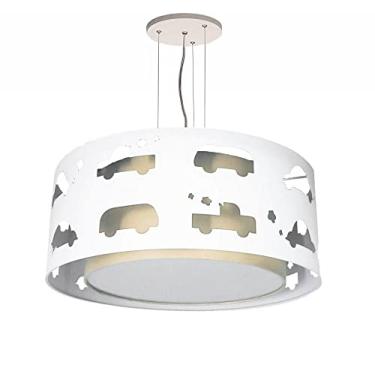 Imagem de Lustre Infantil Pendente Recorte Carrinhos 50x16 Crú