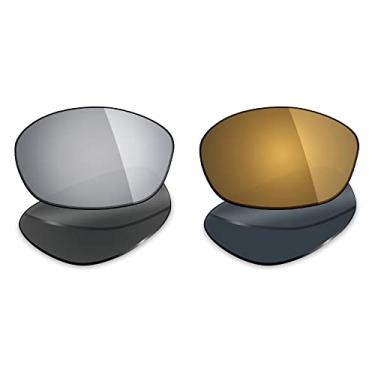 Imagem de 2 pares de lentes polarizadas de substituição da Mryok para óculos de sol Oakley XS Fives – Opções
