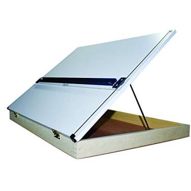 Imagem de Prancheta Portátil com Régua Paralela e Regulagem da Inclinação, Trident 5002, Branco, Formato A2