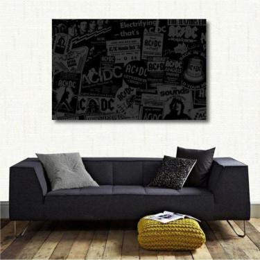 Imagem de Quadro Decorativo - AC DC - Rock Música - Tela em Tecido