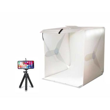 Imagem de Mini Estúdio Fotográfico 36 Leds Com Tripé Para Celular