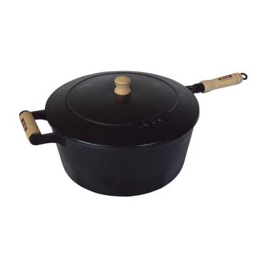 Imagem de Cacarola De Ferro Com Cabo E Tampa De Ferro - 2,5 Lt