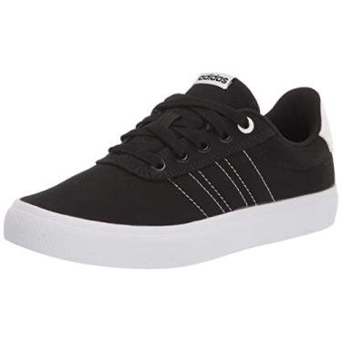 Imagem de adidas VULCRAID3R Skate Shoe, Black/White/Black, 1 US Unisex Little Kid