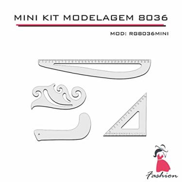 Imagem de Kit Régua Corte Costura Modelagem Alfaiate 8036 ACRILIC MINI