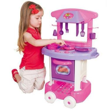 Imagem de Cozinha Infantil Com Acessórios - Play Time - Rosa - Cotiplás
