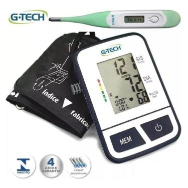 Imagem de Aparelho Medidor De Pressão Arterial Automático + Termômetro - G-Tech