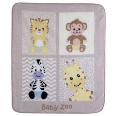 Imagem de Cobertor Manta para Bebê Antialérgico Baby Soft Super Macio Animais Baby Zoo