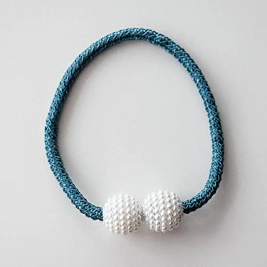 Imagem de 1/2/4 peças prendedor de cortina de fivela pendurada bola magnética fivela de renda cortina acessórios decorativos decoração de casa, azul, 4 peças