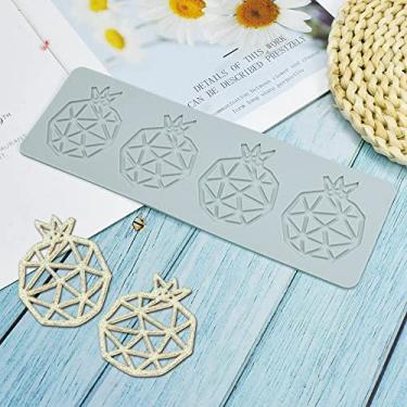 Imagem de TUKE Moldes de fondant de renda oca 3D frutas em forma de folha tapete de renda ferramenta de decoração de bolo de festa tapete de cupcake moldes de silicone para argila de polímero molde de goma de chocolate (24,2 x 8 x 0,2 cm_I)