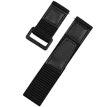 Imagem de CZKE Pulseira de relógio de nylon NATO para S-Eiko no.5 007 m-ido Samsung Gear S3 huaweiGT2 Sport pulseira de relógio 22mm clássica preta