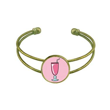 Imagem de Pulseira de presente Art Deco com taça rosa doce sorvete presente moda pulseira retrô joias de punho aberto