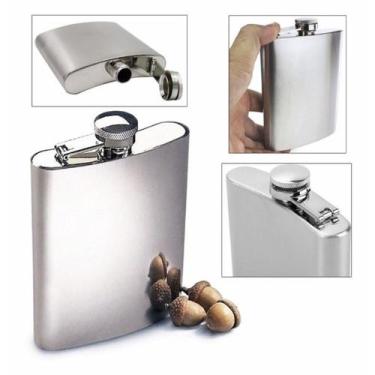 Imagem de Cantil Porta Bebida De Bolso 210ml Inox Whisky - Clink