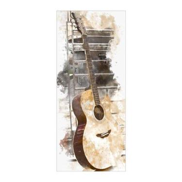 Imagem de Adesivo Decorativo De Porta - Violão - Música - 2499Cnpt - Allodi
