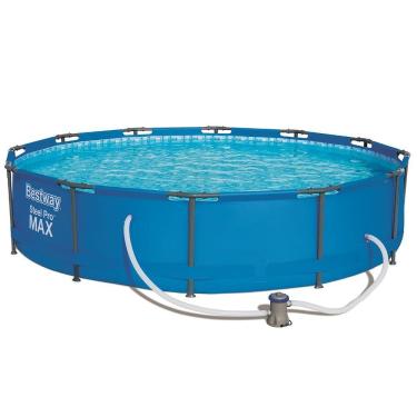 Imagem de Piscina Estrutural Steel Pro Max com Filtro 330Gl 366x76cm Azul