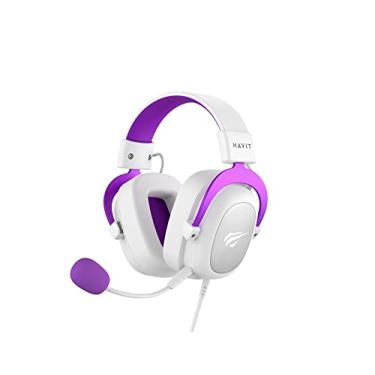 Imagem de Havit Headphone Fone de Ouvido H2002d Purple, Gamer, com Microfone, Falante 53mm, Plug 3, 5mm: compatível com XBOX ONE e PS4, HAVIT, HV-H2002d Cor Roxo e Branco