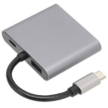 Imagem de Adaptador USB C, 4 Em 1 4K Tipo C Para Adaptador De Interface Multimídia Dupla De Alta Definição 5 Gbps 60 W Docking Station Para OS X