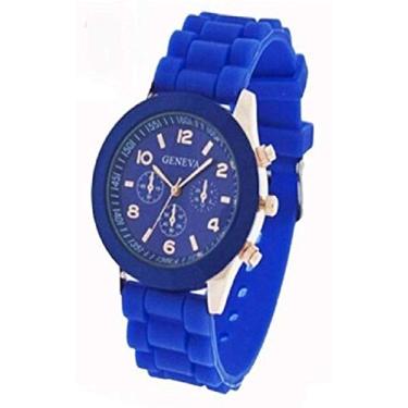 Imagem de Relogio Feminino Em Pulseira Silicone Geneva (AZUL)