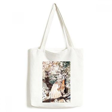 Imagem de Bolsa feminina de lona de estilo clássico chinês, sacola de compras, bolsa casual