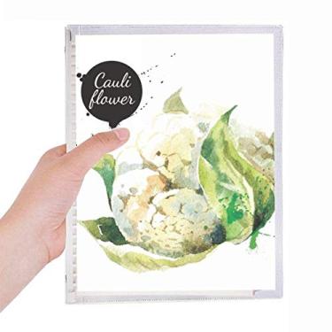 Imagem de Caderno de folhas soltas e saudáveis de couve-flor vegetal saboroso para aquarela