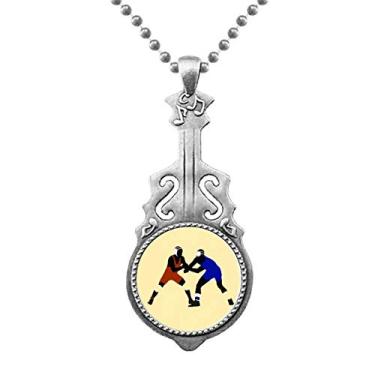 Imagem de OFFbb-USA Wrestling American Athletic Fitness Pendant Jewelry Music Guitar Torque Hangtag