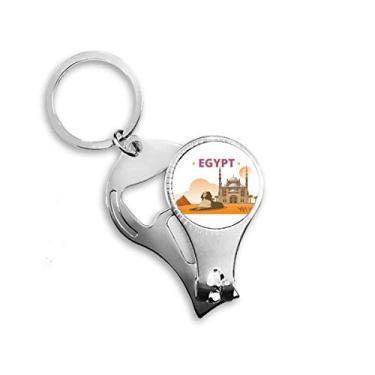 Imagem de City Pirâmide Esfinge Egito Alicate de Unhas Chaveiro Abridor de Mamadeiras