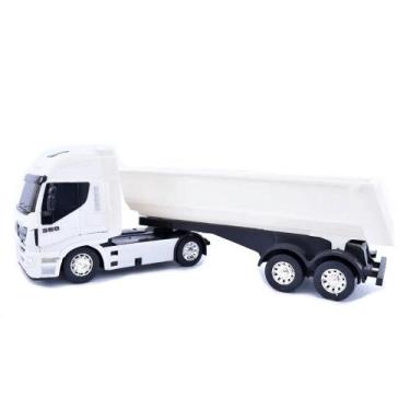 Caminhão Carreta De Brinquedo Iveco Hi-way Tora De Madeira - R$ 61,5