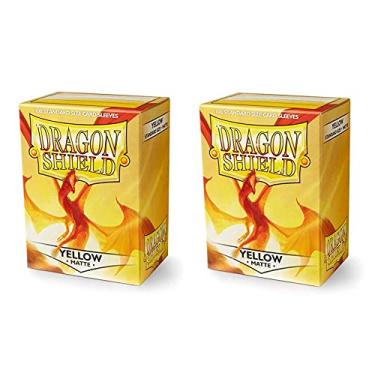 Imagem de Dragon Shield Bundle: 2X Matte Yellow 100 Count Standard Size Deck Protector Sleeves