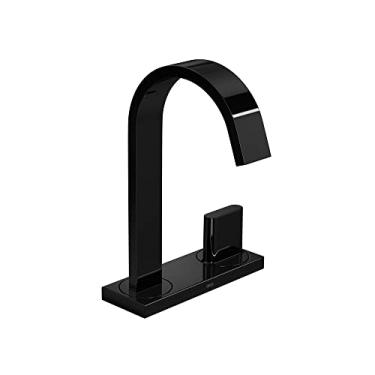 Imagem de Torneira de mesa com chapa bica alta para lavatório Polo, Black Noir, Deca, 1191.BL33.NO