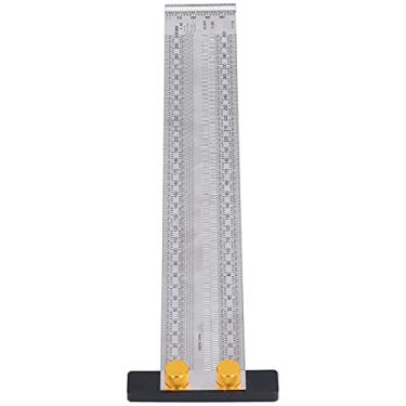 Imagem de Régua de Marcação, Régua de Furo Em Forma de T Escala de Marcação Réguas de Construção Multifuncionais Portáteis Precisas Requintadas (300mm)