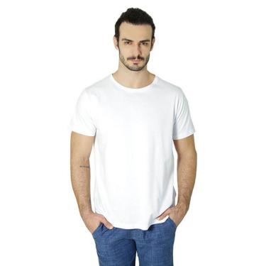 Imagem de Camiseta Masculina Algodão Premium Pima Ixória Branca-Masculino