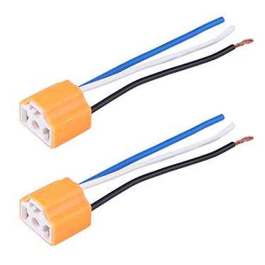 Imagem de Conector Cerâmico Fêmea Do Farol De 2 Pces Para H4/9003/hb2, Fácil Plug In, Alta Resistência Ao Calor
